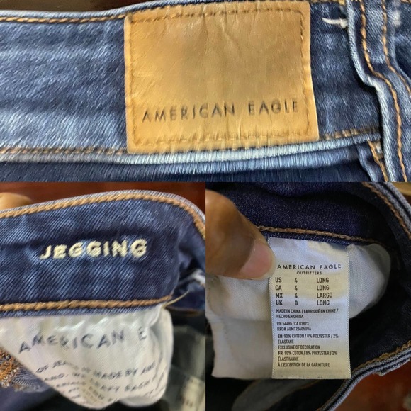 Vintage Skinny Blue Jeans Jeggings Women Size 4L - Picture 3 of 6